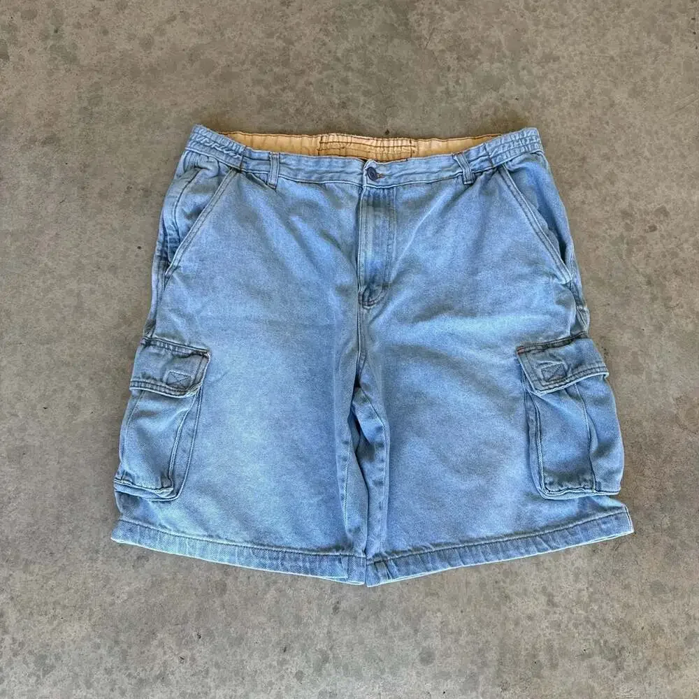 Vintage St. John's Bay Tri-Waist Comfort System Denim Cargo Shorts